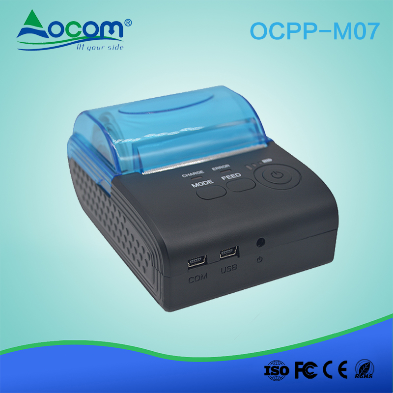 Portable mini Bluetooth receipt printer with rechargeable battery