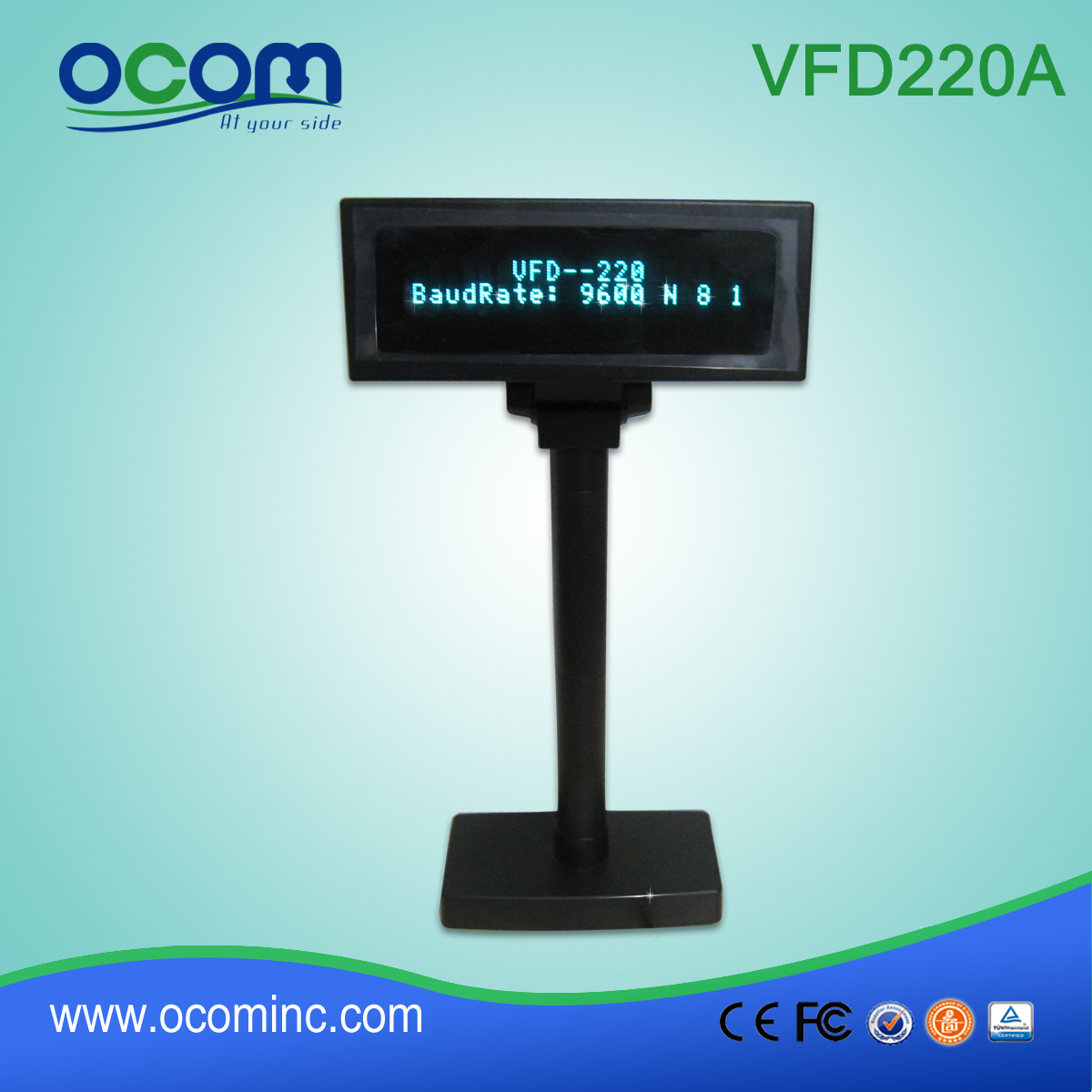 40 caracteres Linha Dupla VFD POS monitor de cliente
