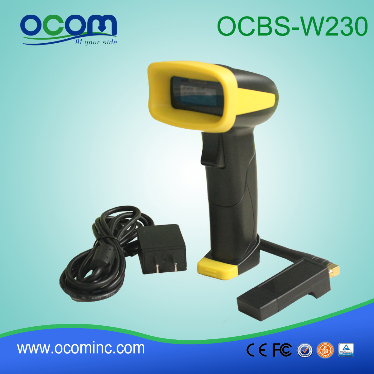 2D Barcode Scanner con Communication 433MHz Wireless
