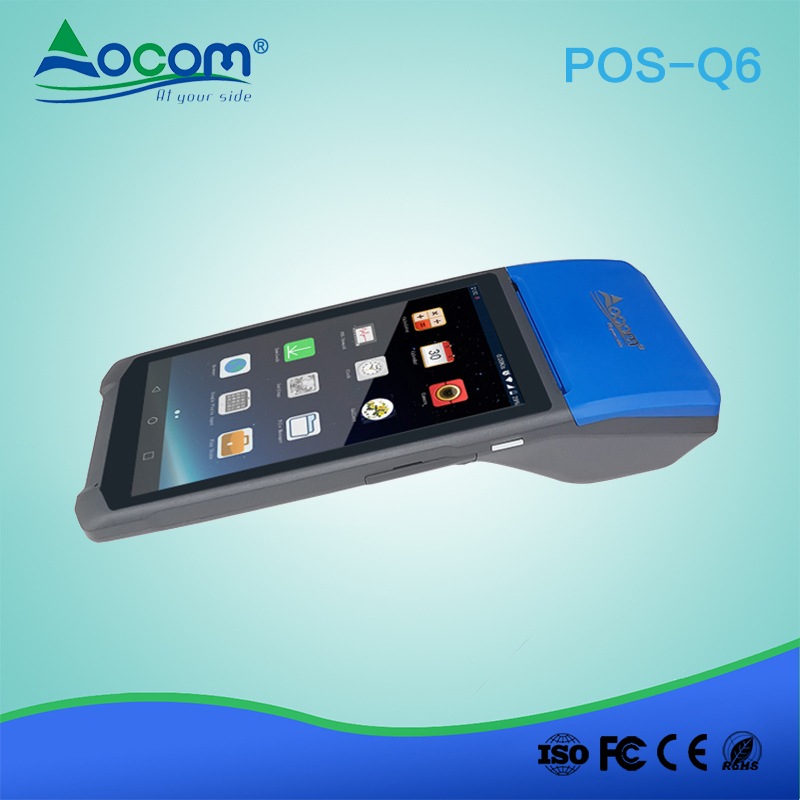 5.99 Inch Handheld Smart Device Android POS Terminal With Printer
