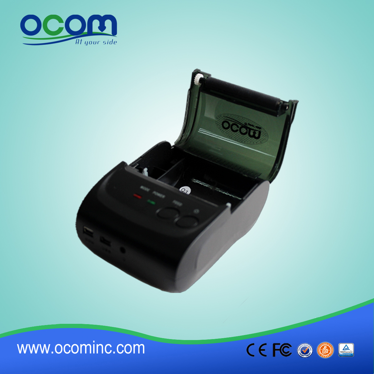 58毫米小型便携式蓝牙安卓POS热敏打印机 OCPP-M05