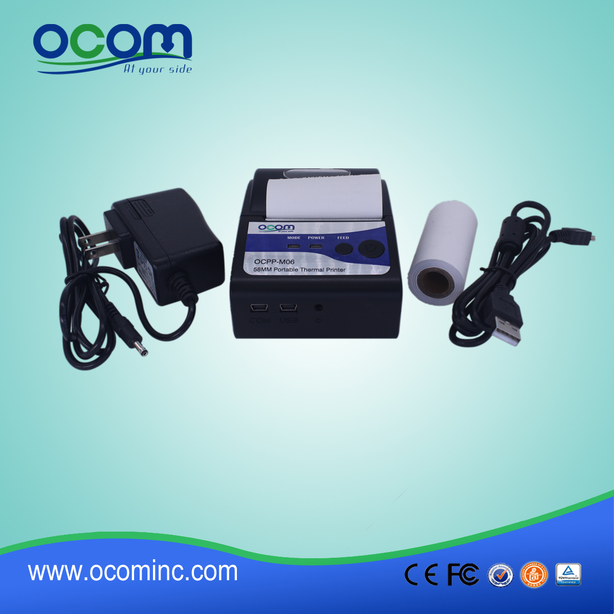58mm мини мобильный / термический / Bluetooth принтер (OCPP-M06)