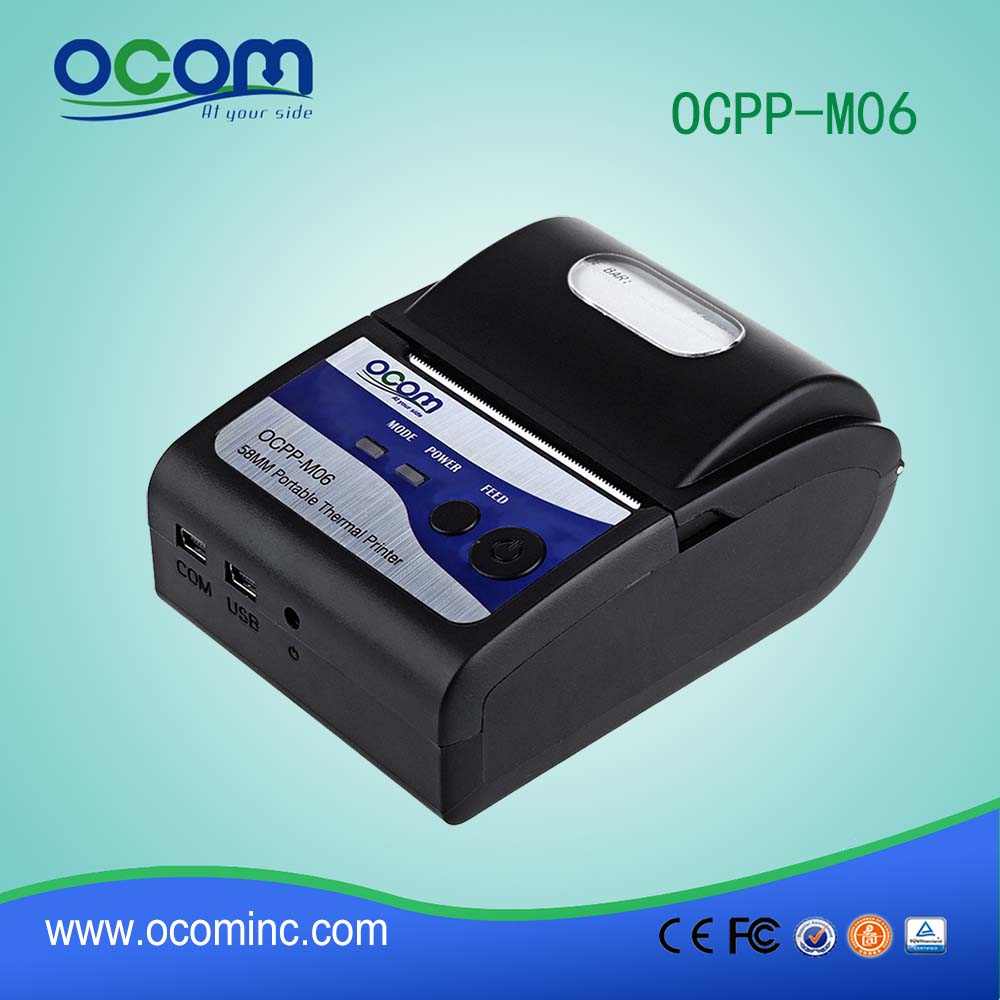 58mm mini portable bluetooth mobiele printer voor Android en iOS (OCPP-M06)