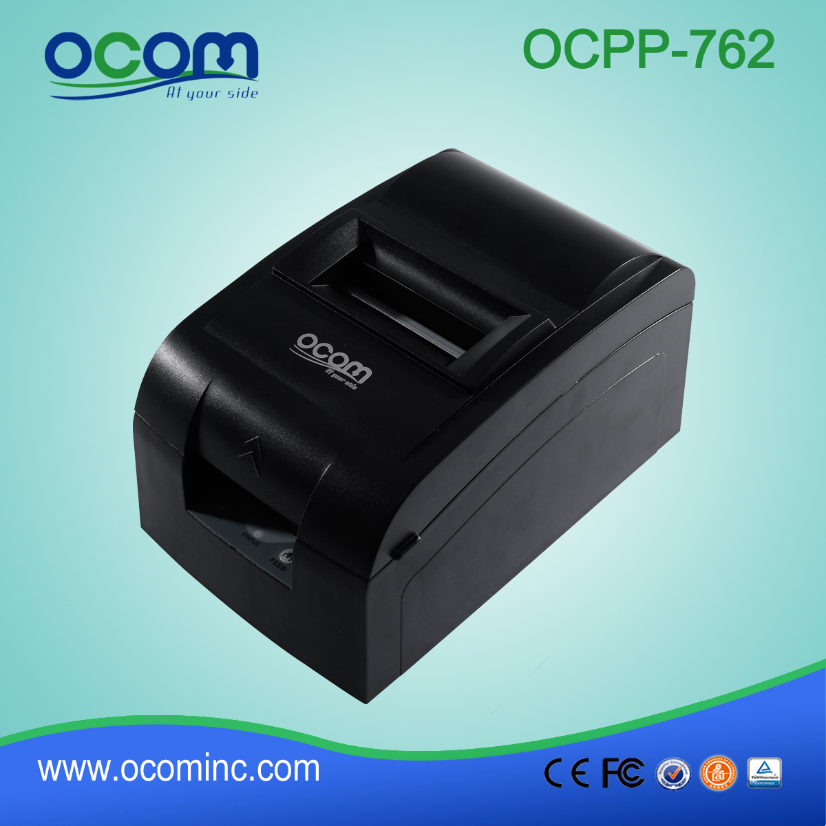 76mm Impact dot matrix receipt printer with manual cutter OCPP-762-U