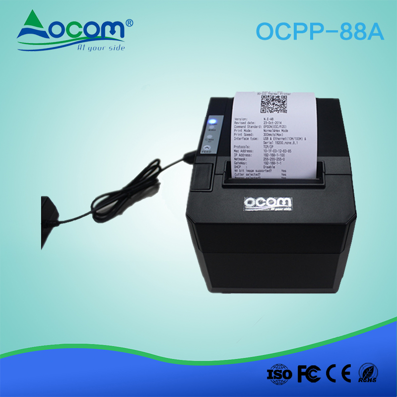 Impresora de recibos térmica POS de 80 mm y 300 mm / seg con corte automático