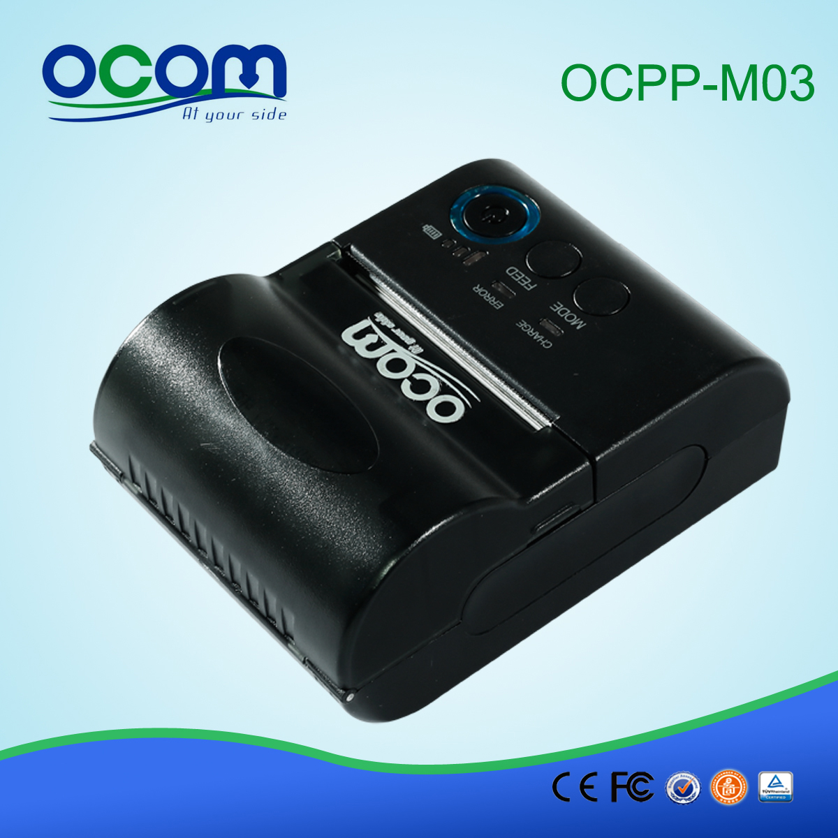 兼容Android和IOS系统58毫米小型手持式蓝牙移动POS热敏打印机(OCPP-M03)