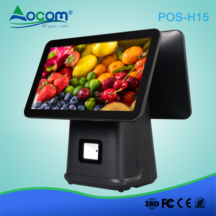 (POS-H15)Android Pos Terminal Pos Machine Touch Screen All in One Pos System with Cash Register - COPY - l8pekl