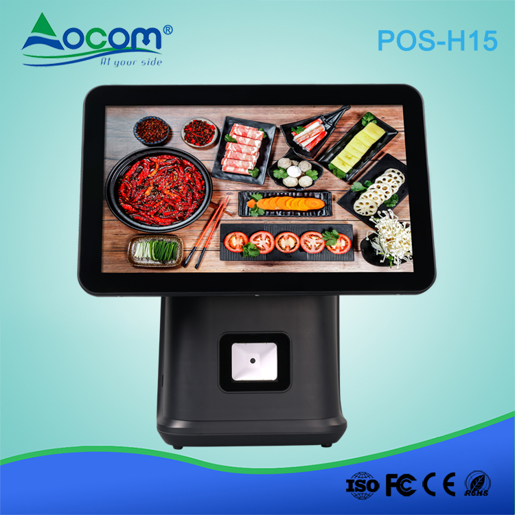 (POS-H15)Android Pos Terminal Pos Machine Touch Screen All in One Pos System with Cash Register