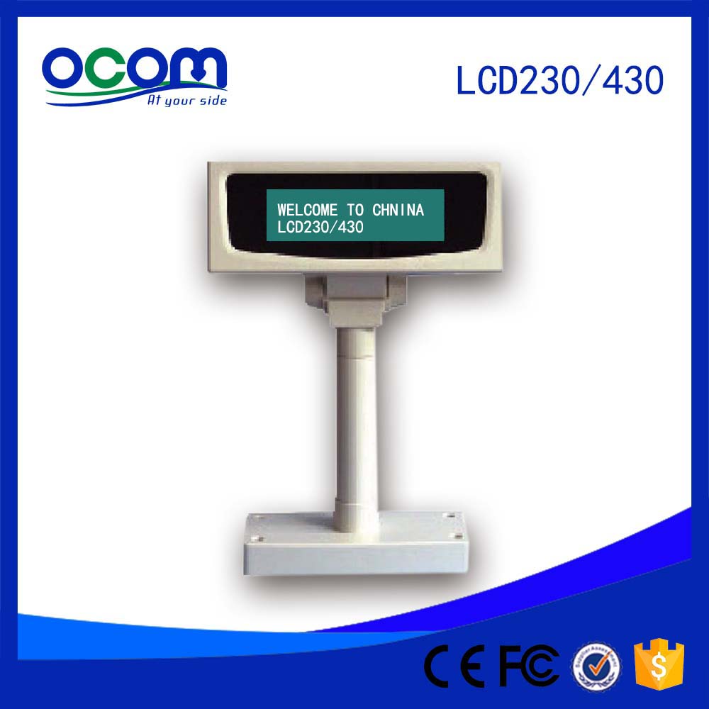 Melhor altura ajustável Serial Porta USB Opcional Preço Screen Display PDV Display LCD de Cliente para Restaurant