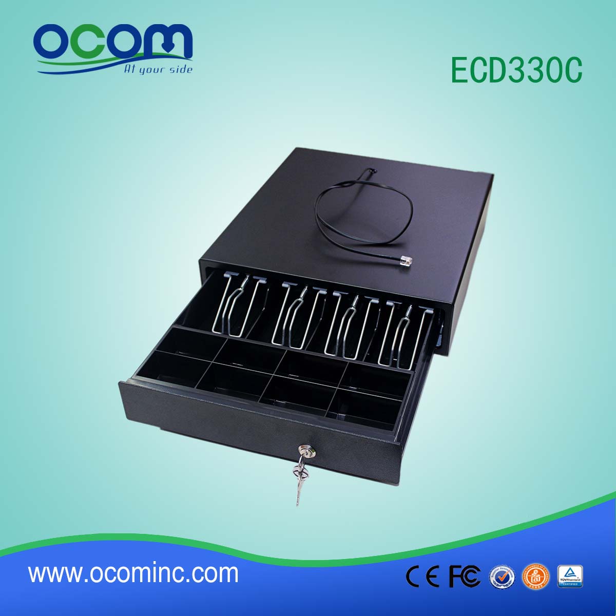 Black Cash Schublade Metall Kassenschublade für kommerzielle (ECD330C)