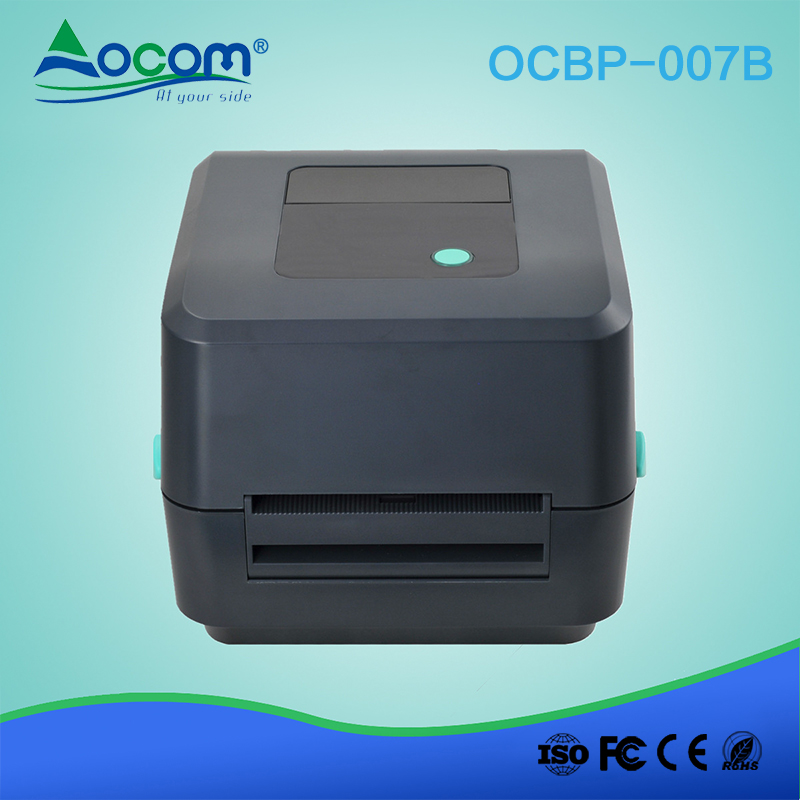 Black desktop thermal label barcode printer OCBP-007B