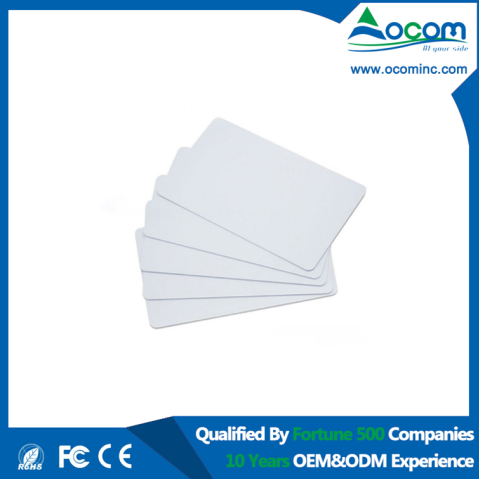 Carte vierge blanche de carte blanche de PVC de LF 125K HF 13.56MHZ 14443A 15693 UHF de carte RFID
