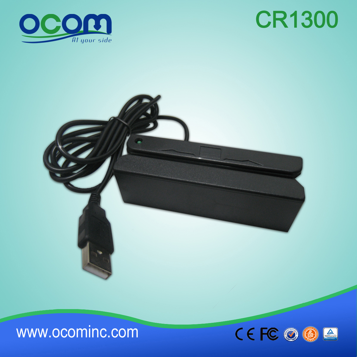 CR1300 OCOM磁卡读卡器用于GPS追踪