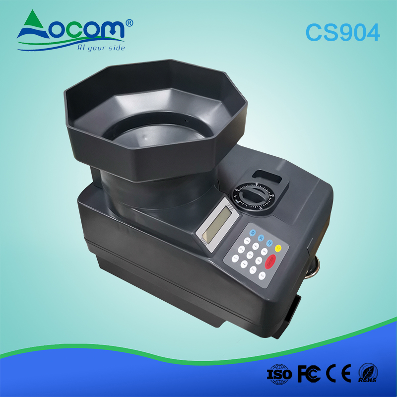 CS904 High speed heavy duty cash register automatic coin sorter coin counter