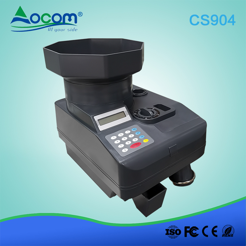 CS904 High speed heavy duty cash register automatic coin sorter coin counter
