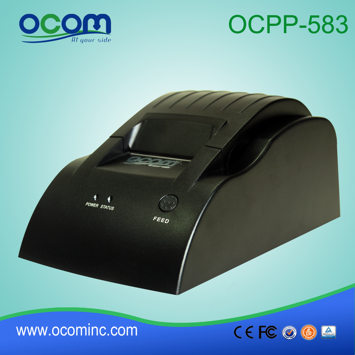 Tanie model OCPP-583-U 58mm POS System USB Termiczna drukarka biletów kwitowych