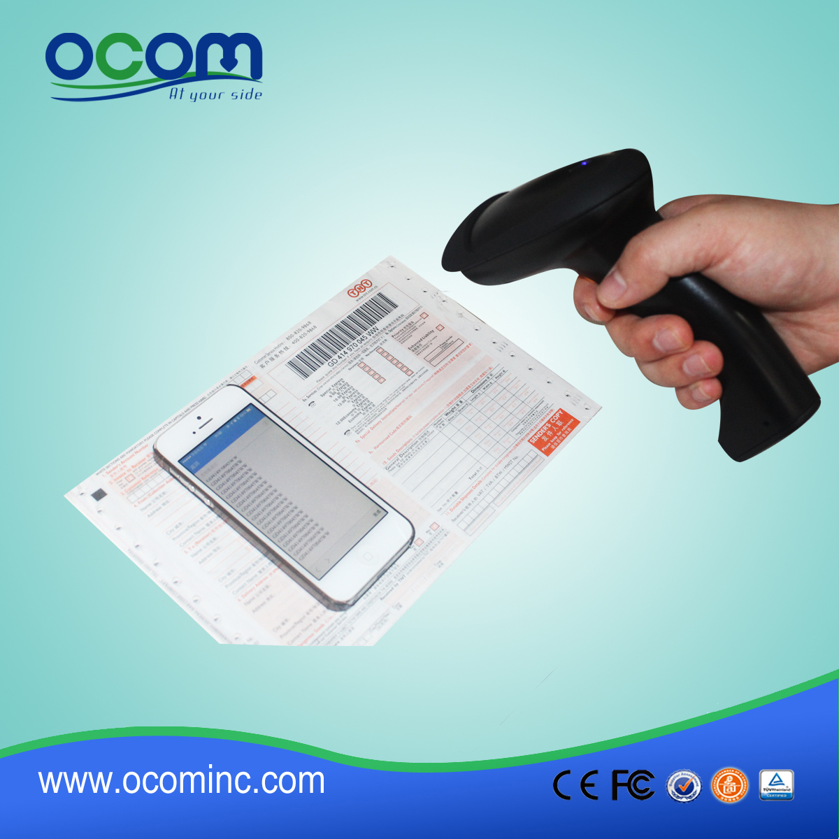 China Bluetooth Communication Wireless Barcode Scanner with Memory