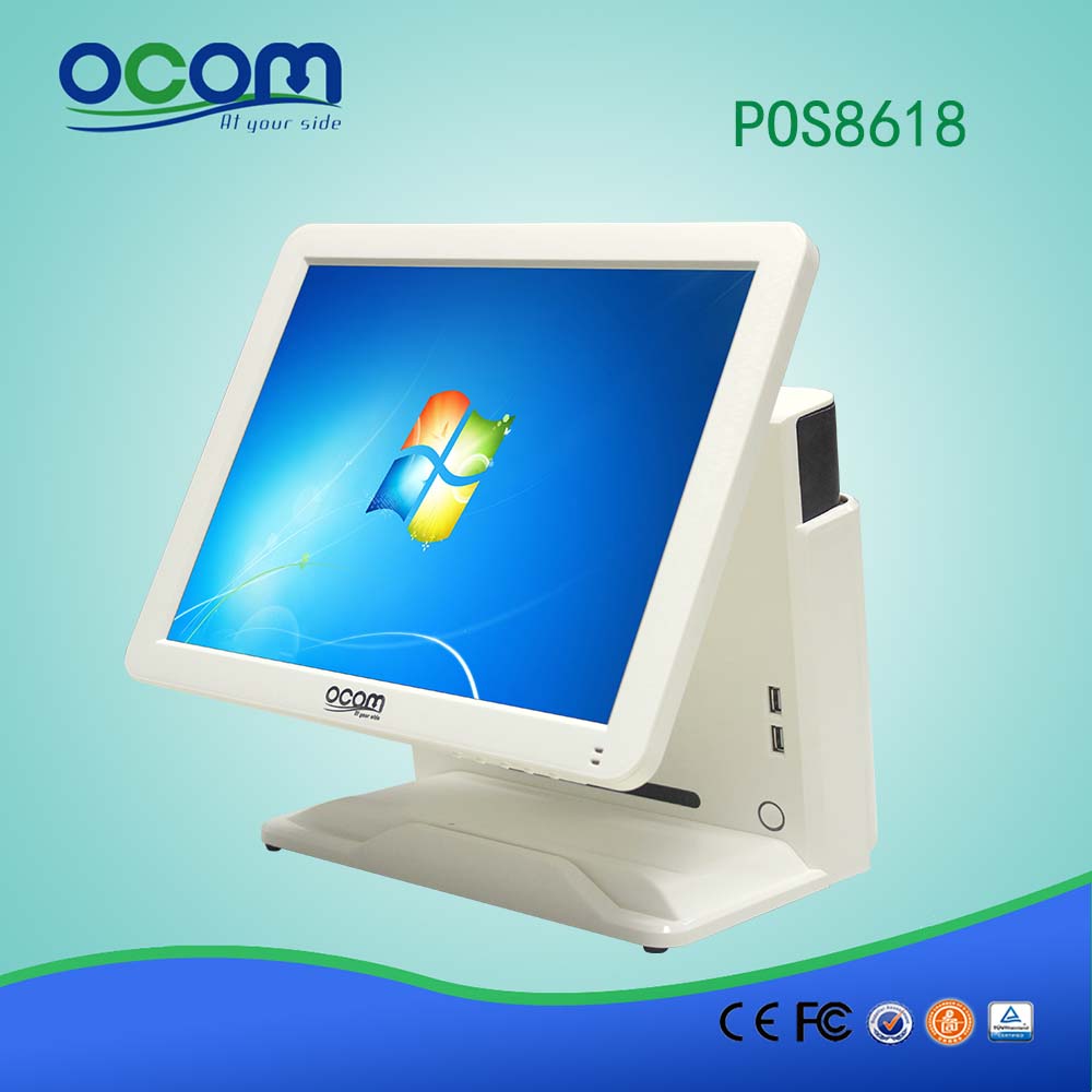 China cheap touch dual screen pos system all in one for supermarket (pos8618)