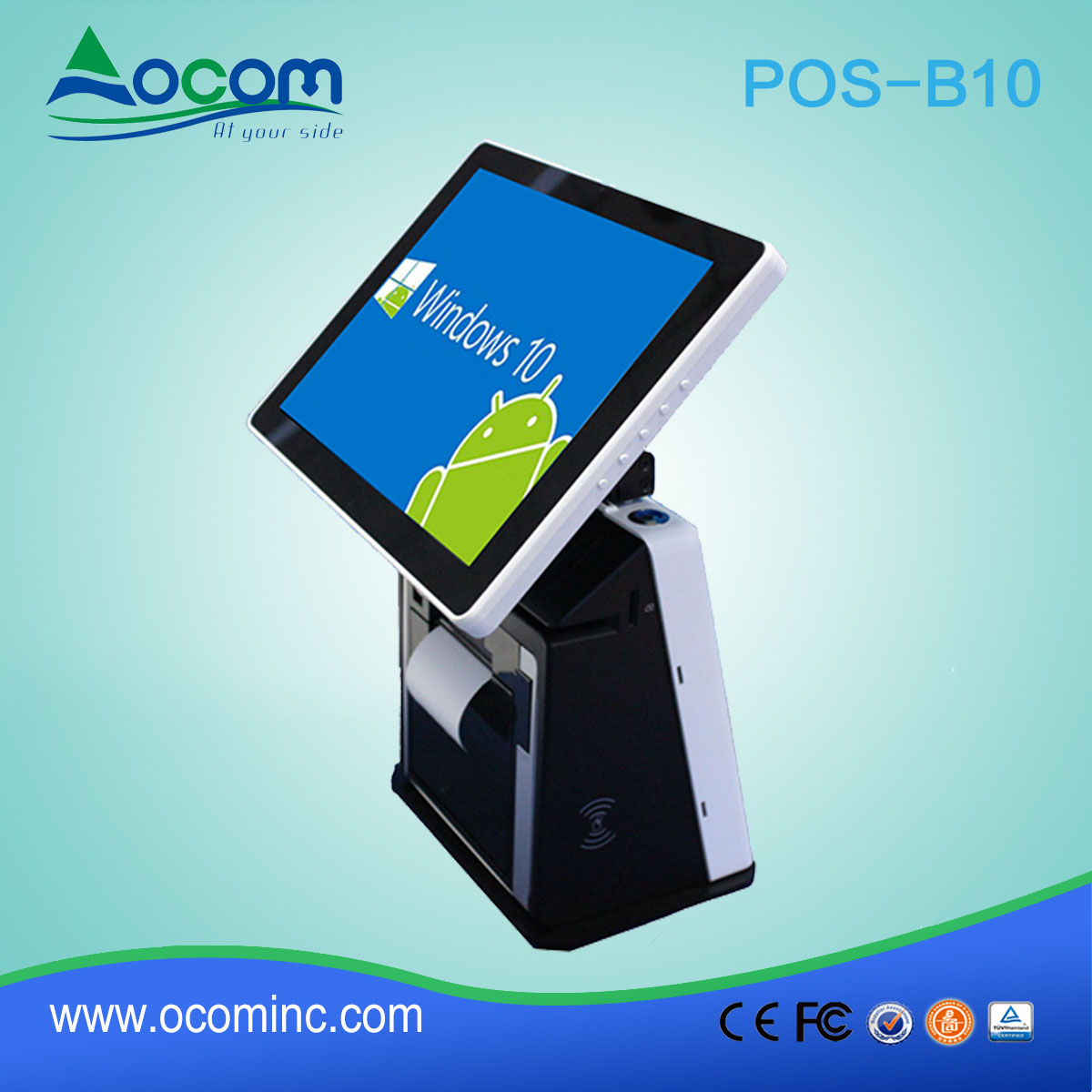 Desktop 10inch all in one Touch Screen PC Supporting Windows and Android System