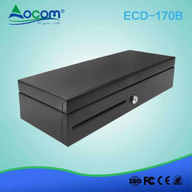 ECD-170B Wytrzymała metalowa szuflada na gotówkę, czarna, rj11 170 z klapką