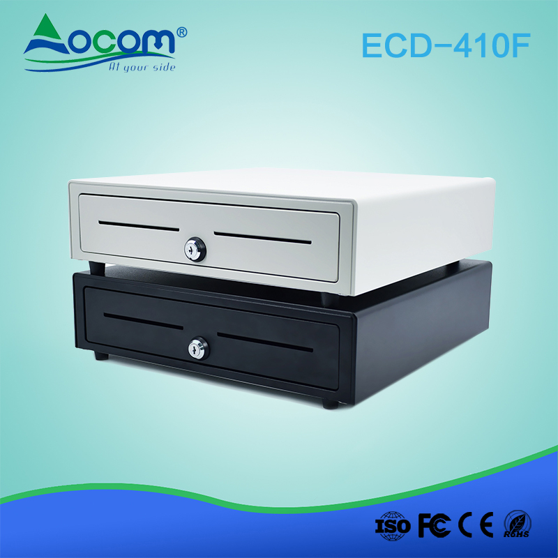 ECD-410F OCOM 5 bill 8 coin rj11 black high end metal steel pos cash drawer