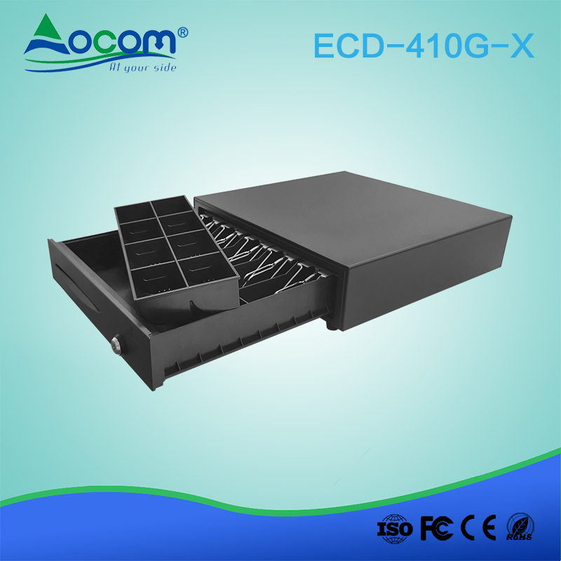 ECD-410G 410 black 12V/24V rj12 metal cash drawer for pos systems