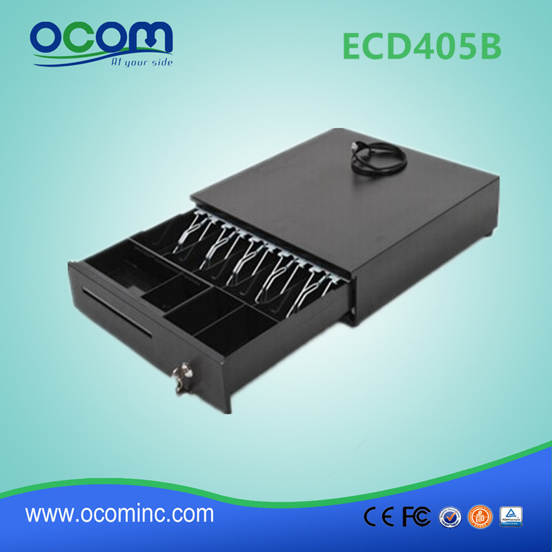 ECD405B Electronic Metal Black RJ11 3-position lock pos cash drawer box