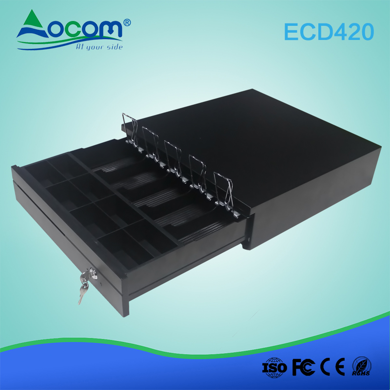 ECD420 420mm económica de metal 6Bills 4Coins caja de cajón de efectivo