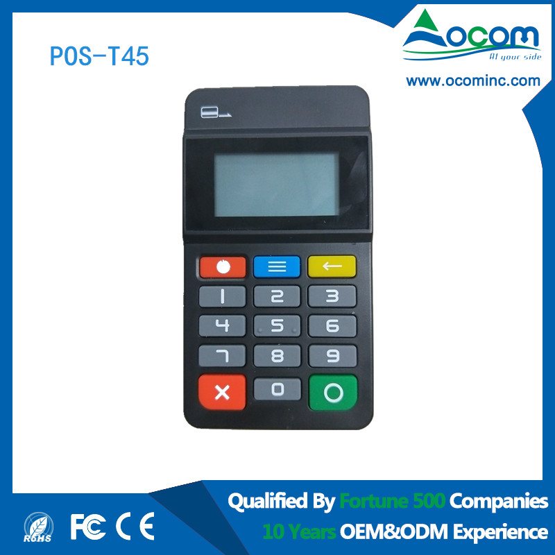 EMV PCI handheld payment mpos terminal with bluetooth connection