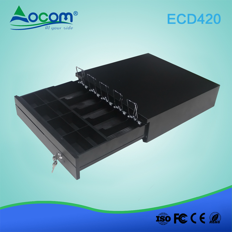 Factory 405mm width RJ11 Metal Electronic Cash drawer