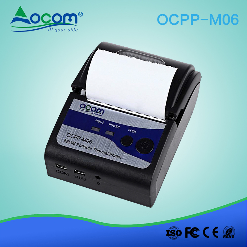 Free SDK Cheap 58mm Android IOS Mini Mobile Portable Wireless Bluetooth Thermal Printer