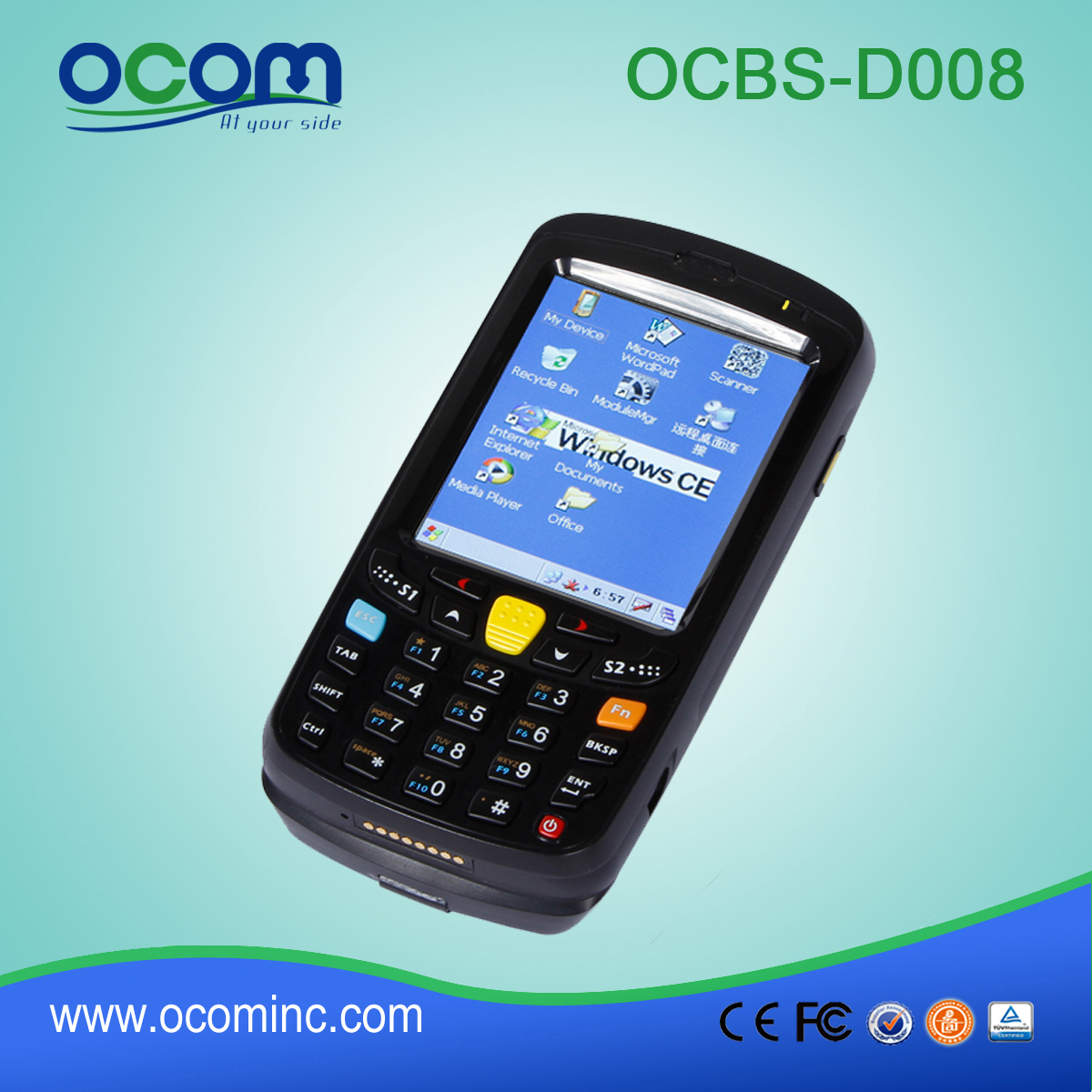 良好的设计基于WIN CE 5.0的工业PDA OCBS-D008