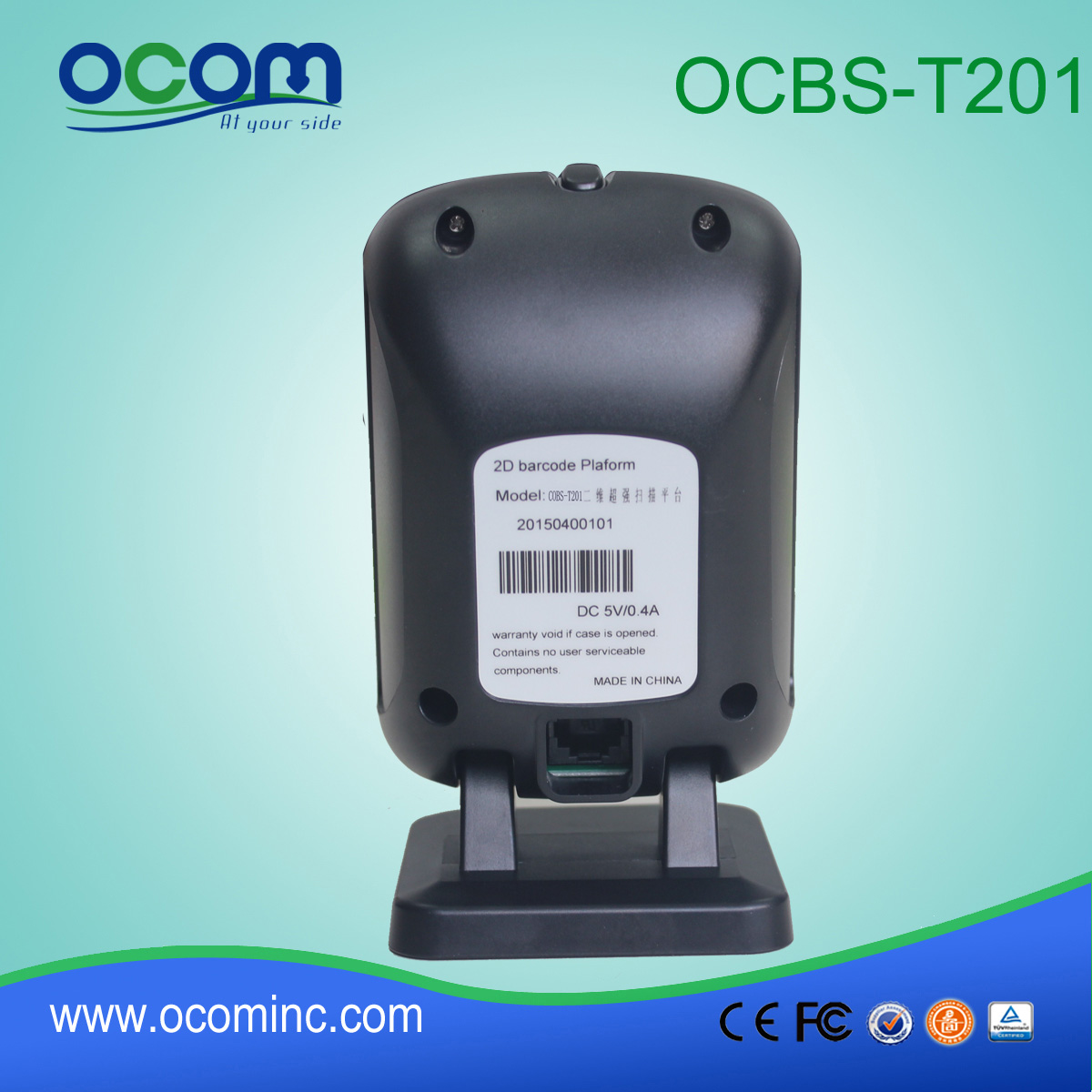 Scanner de código de barras 2D Imaging Handfree Interface usb OCBS-T201