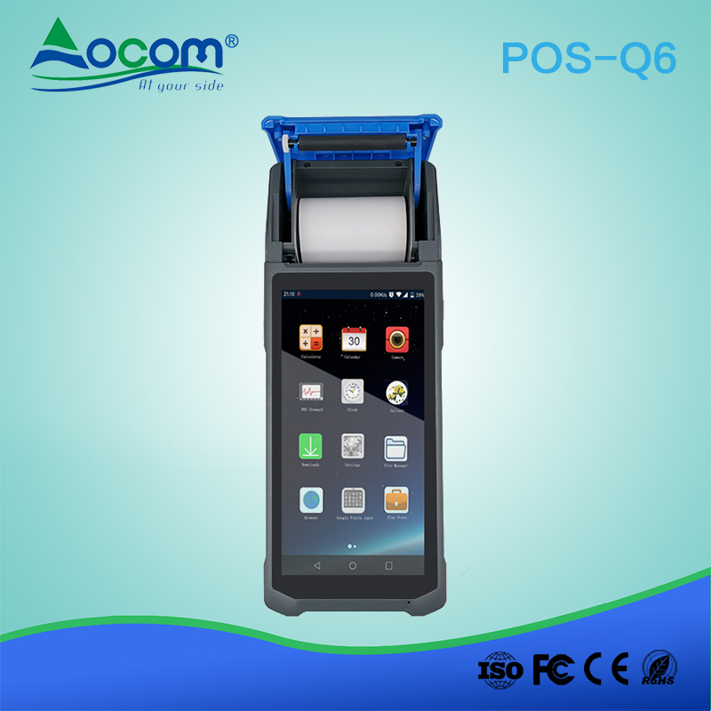 Ręczny terminal POS RFID NFC Android z drukarką termiczną