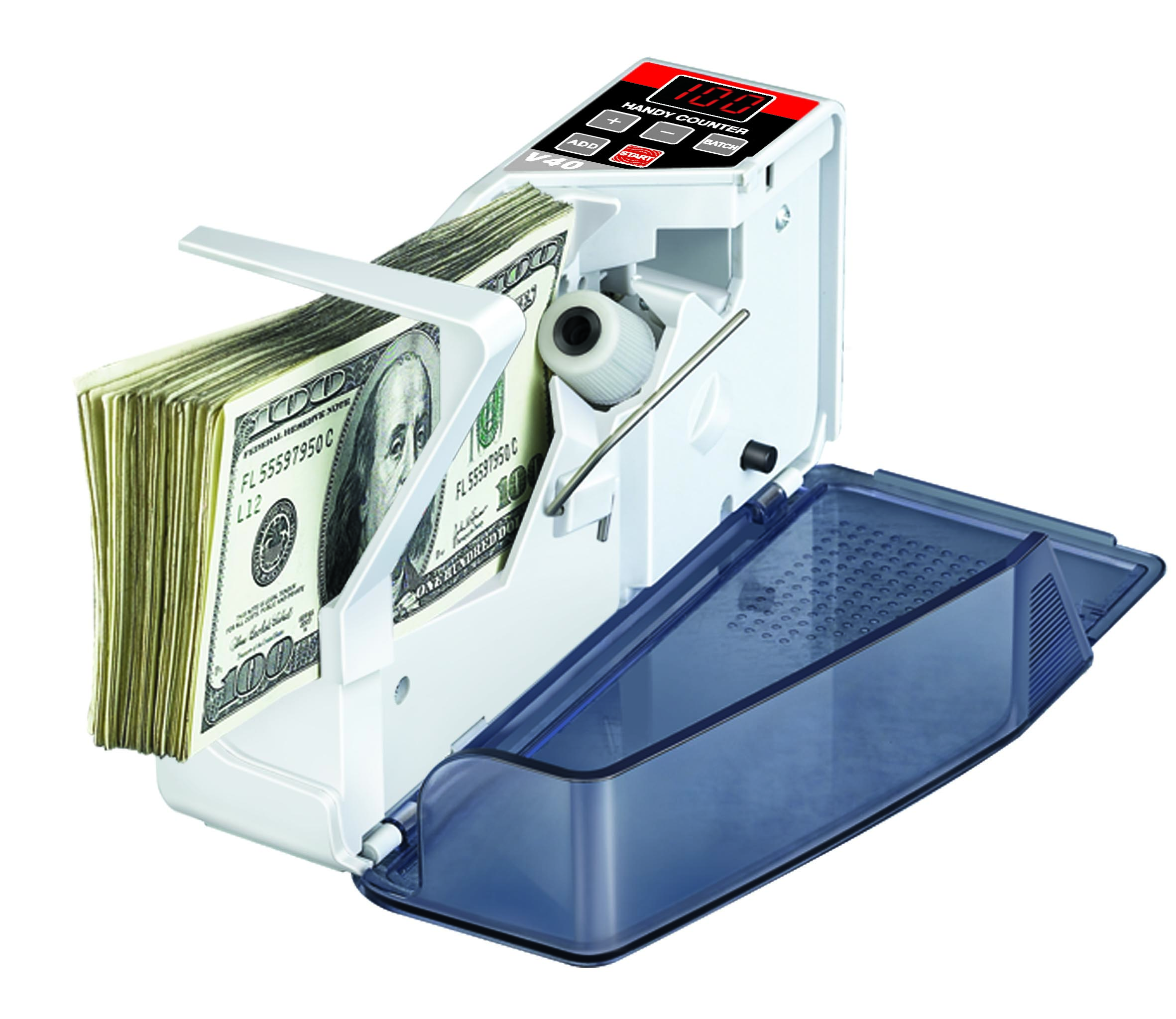 Handliche Mix Währung Handheld Counter V40 Bargeld zählen Fast Count Money Machine