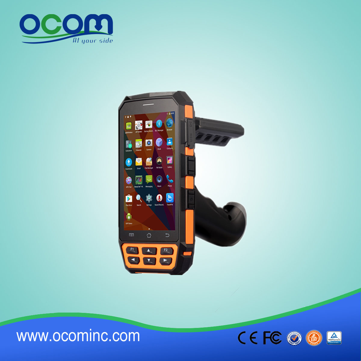 OCBS-D5000 Industrial Android IP65 Handheld Logistic PDA with Handel Grip