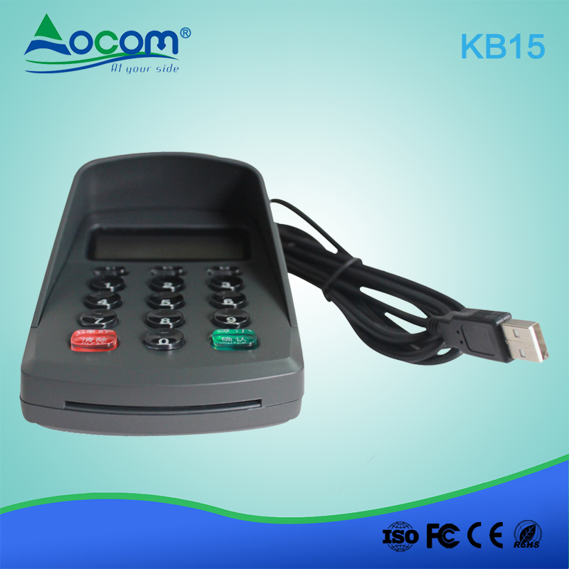 KB15 Programmable LCD RS232 Customized Numeric 15keys PinPad