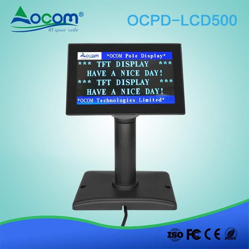 Caratteri scorrevoli LED500 O Display display cliente LCD da 5 pollici Mini Driver POS
