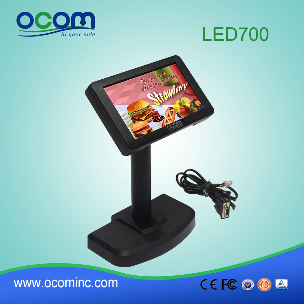 LED700 7" LED Customer Display Can display 800 * 480 pixel color image