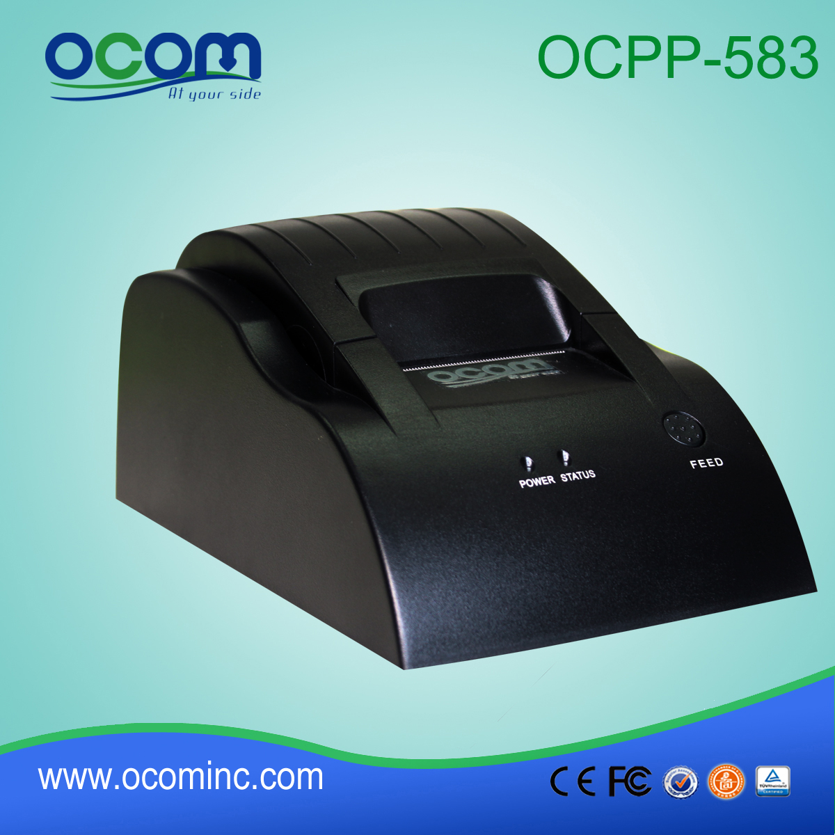 منخفضة التكلفة POS صغير استلام الحرارية الطابعة OCPP-583