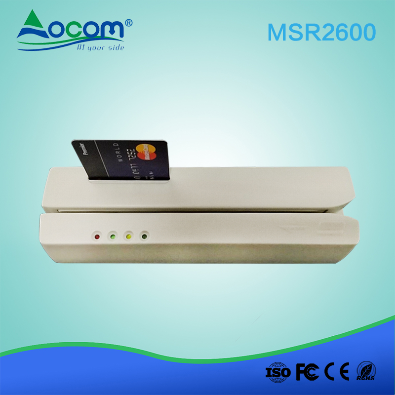 MSR2600 كاتب قارئ بطاقة شريط المغناطيسي المحمولة MSR