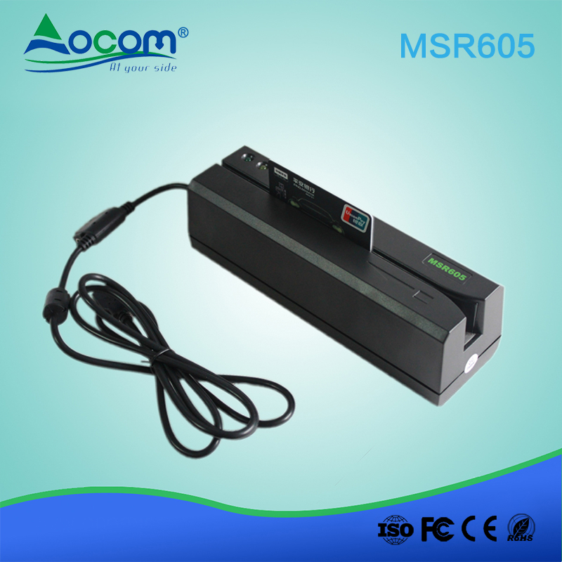 MSR605 3 المسارات قارئ البطاقة الممغنطة و Wirtter