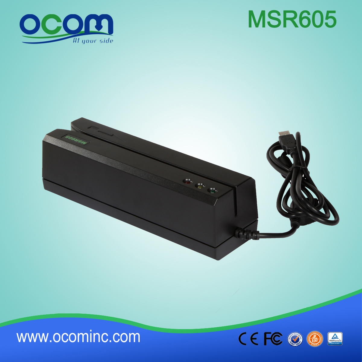 (MSR605) Κίνα έκανε μίνι συσκευή ανάγνωσης καρτών και συγγραφέας RS232, αναγνώστη καρτών και συγγραφέας USB