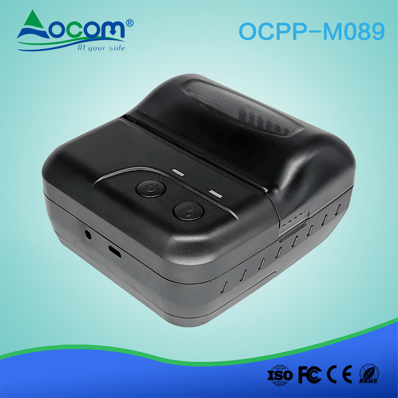 Mini impresora portátil portátil de recibos térmicos Bluetooth de 80 mm