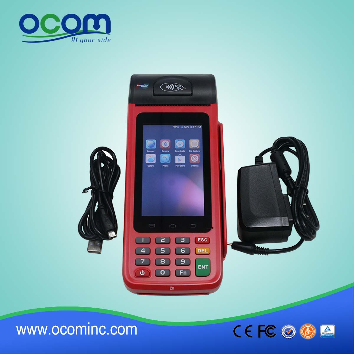 Mobile Portable Handheld Scanner Printer GSM GPRS POS Terminal