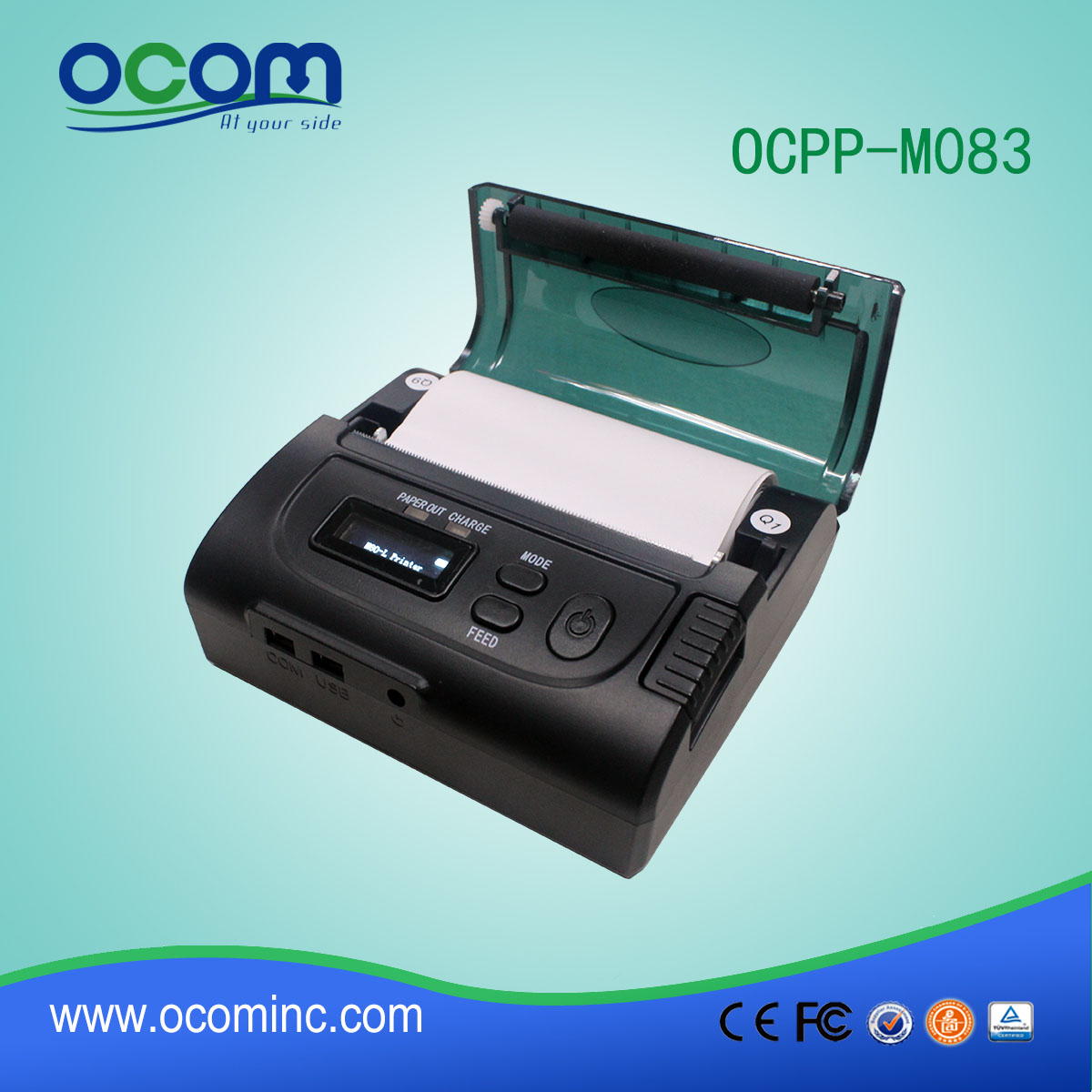 Мобильный Pos термопринтер для системы такси OCPP-M083