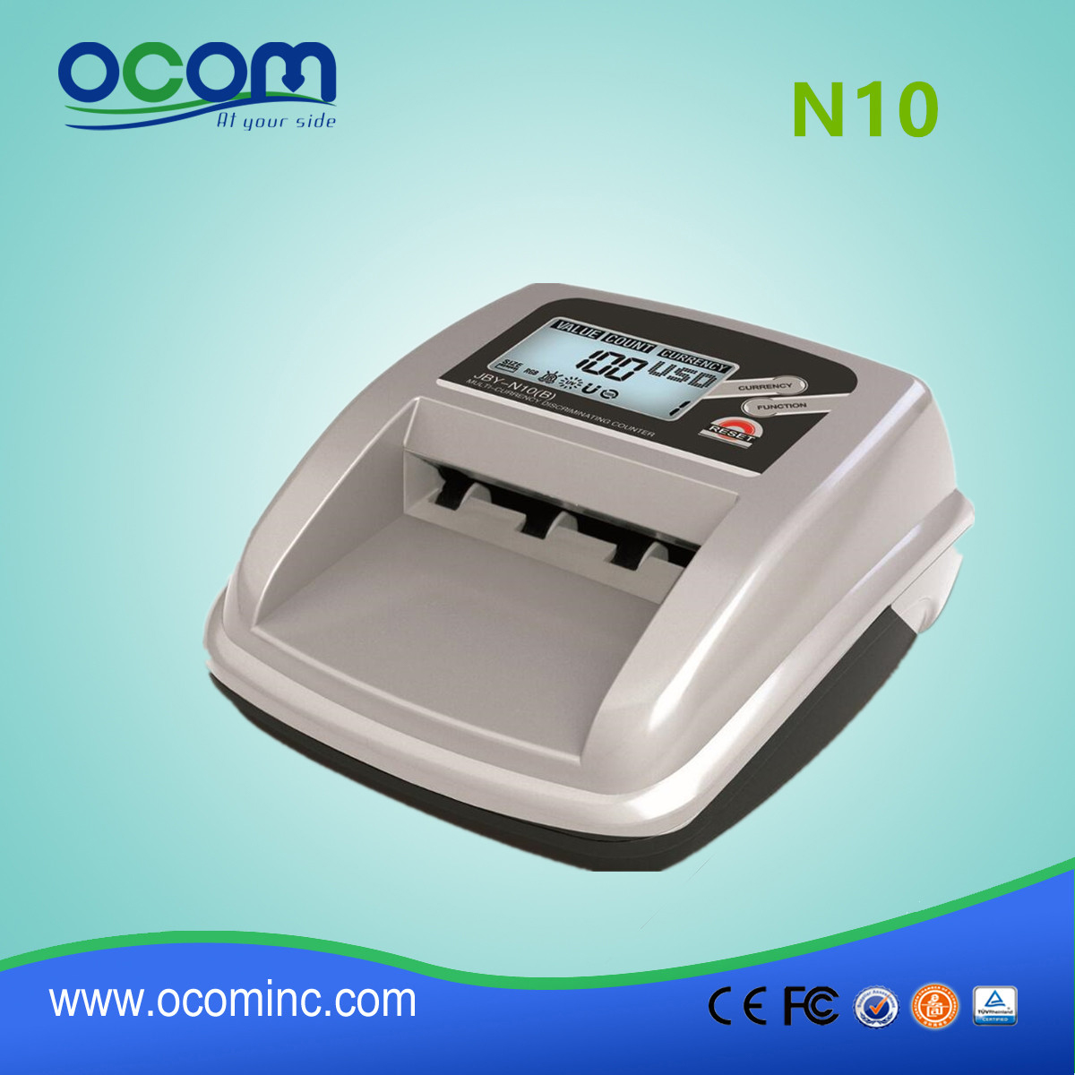 Máquina automática para el detector de billetes y conteos de billetes de N10