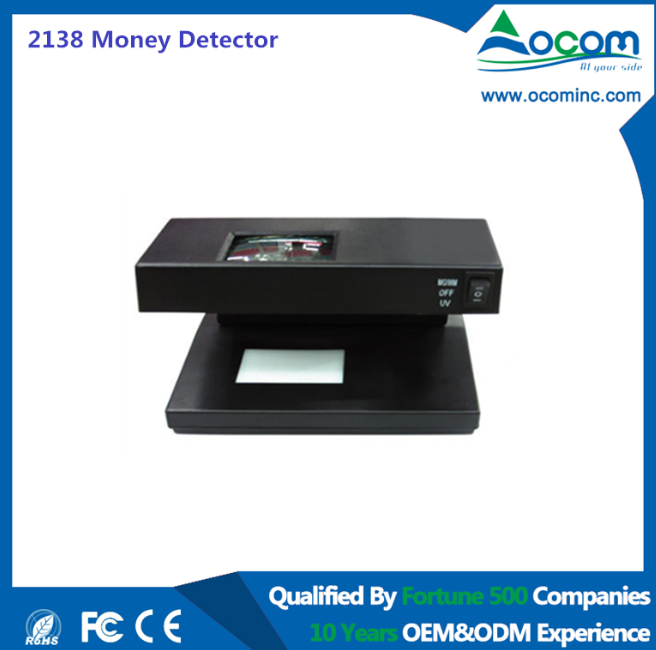 Novo modelo OCBC-2138 Detector de dinheiro para lâmpadas UV