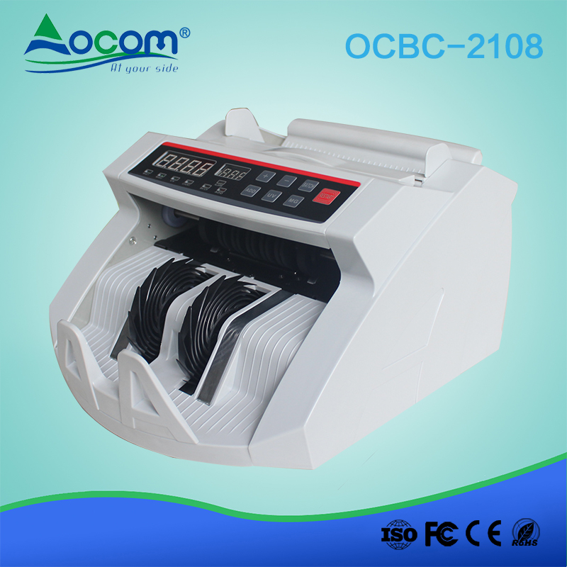 OCBC-2108 Μετρητής μετρητών μετρητών Πολλαπλών λειτουργιών Τράπεζα Counter νόμισμα Ταχύτητα ανιχνευτή χρημάτων