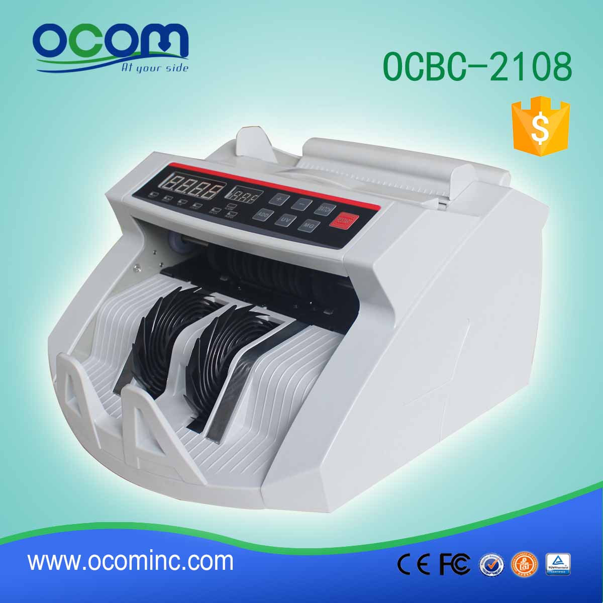 Elektronische Geldzählmaschine OCBC-2108 mit LED-Anzeige